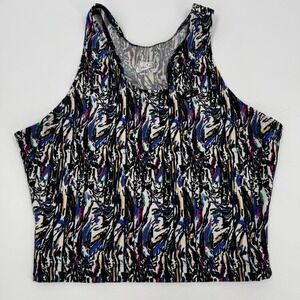 Nike Vintage 80's Made in USA Sports‎ Bra Top Multi Color Women's Size Medium
